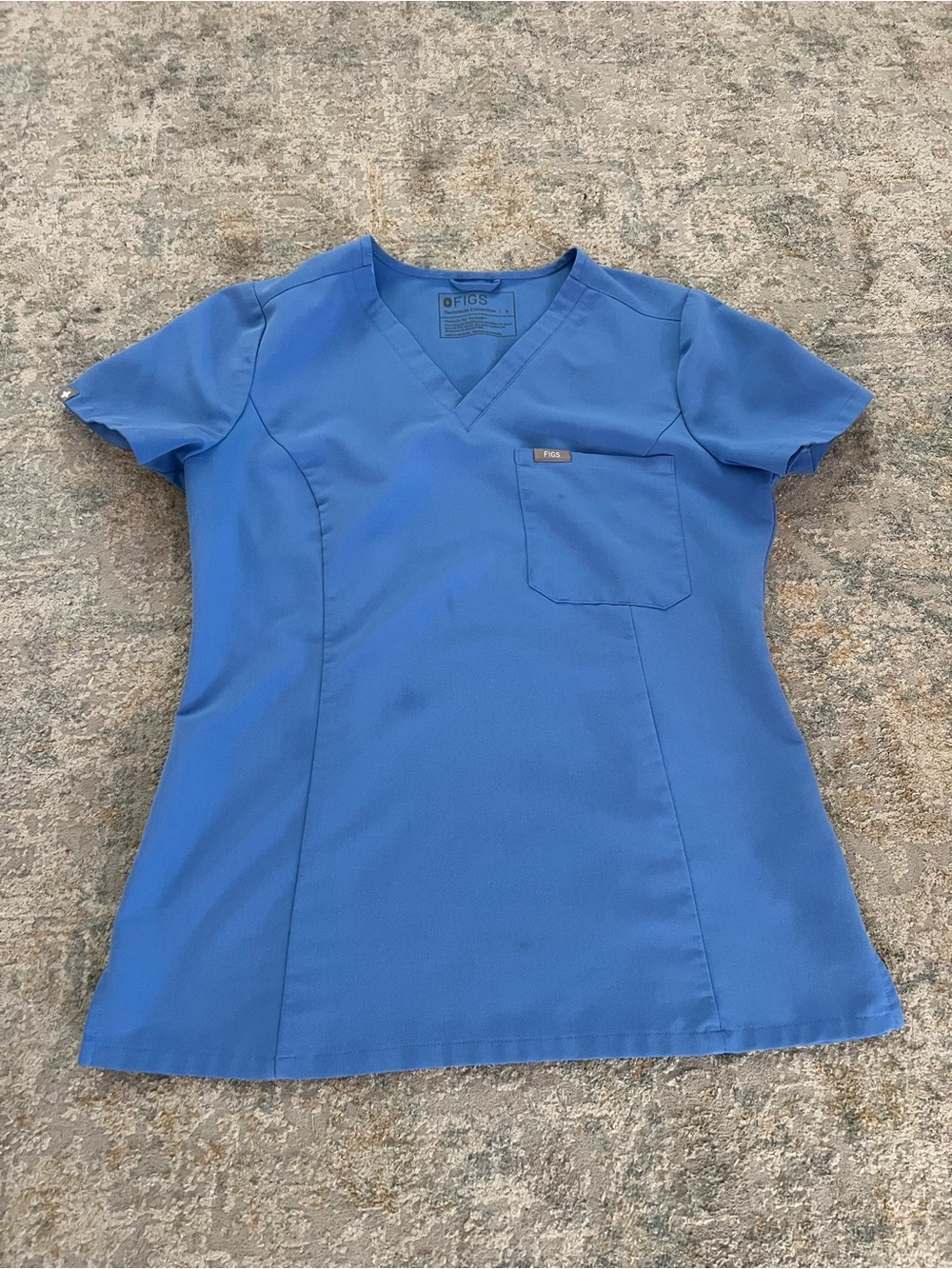 Figs Women's V-Neck Tunic Top in Royal Blue
